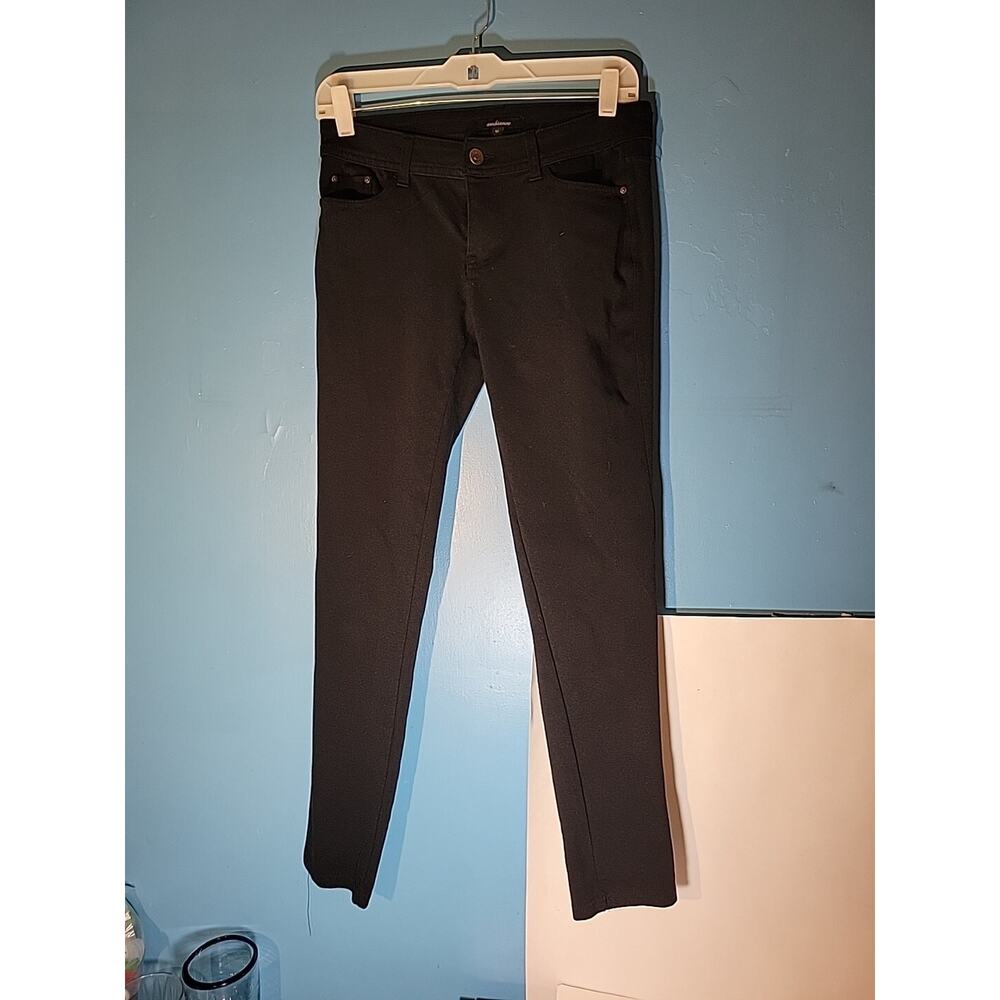 Ambiance Womens Black Denim Jeggings With Pockets Size M